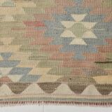 3x10 Pink & Cream Vintage Kilim Runner Rug, 81x306Cm