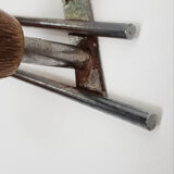 Wooden and metal coat racks, 3 heads, vintage french, 50s