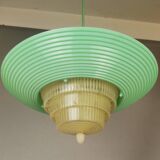 Scandinavian green acrylic clip on hanging lamp 1960s