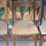 Lot of ten mismatched bistro chairs