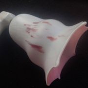 Antique porcelain wall light / art deco opaline bathroom