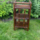 Bedside table, end table, vintage rattan shelf