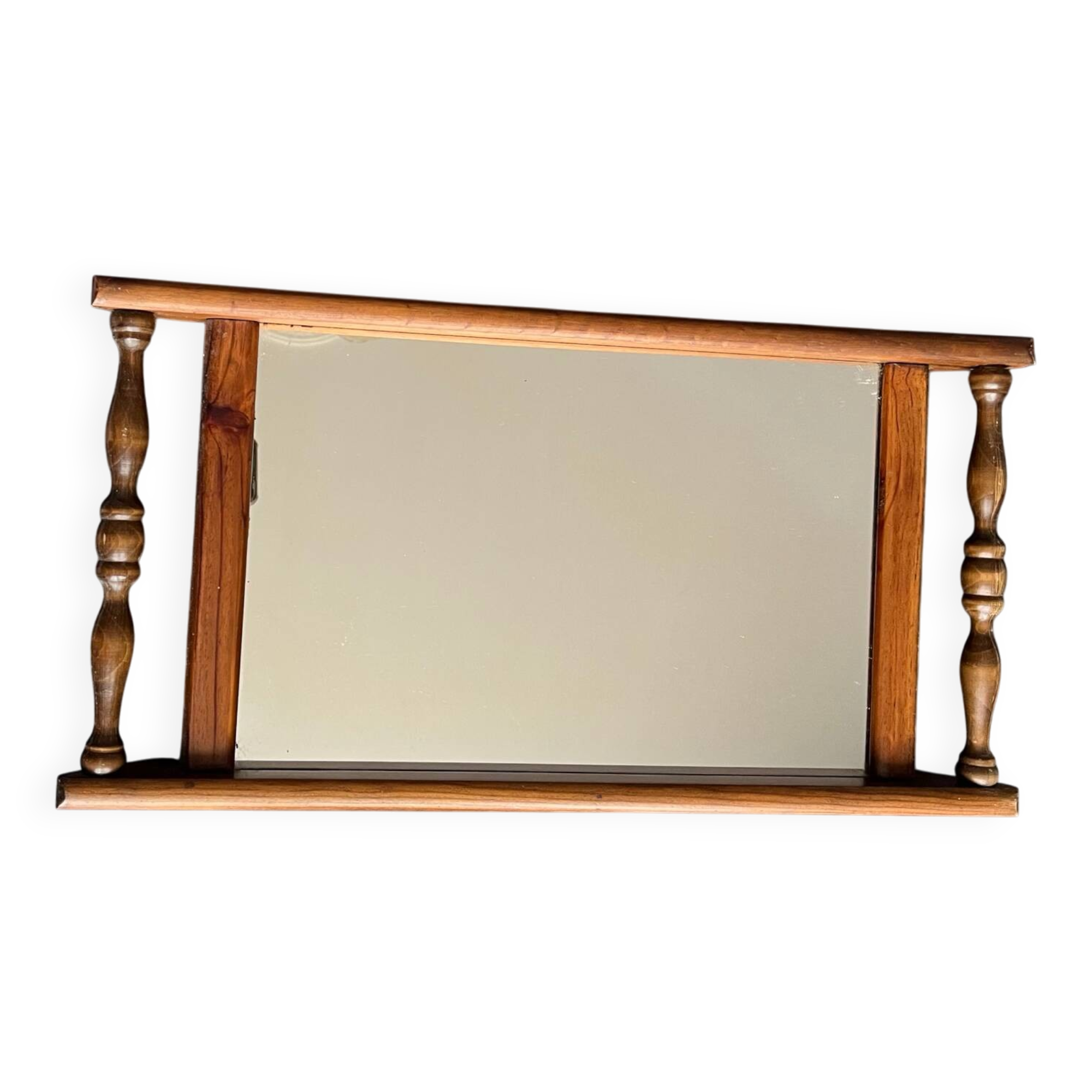Vintage wooden mirror tray
