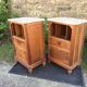 Tables de chevets vintage art deco en noyer