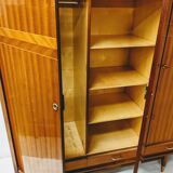 Vintage wooden wardrobe scandinavian style / compass feet spindles wardrobe