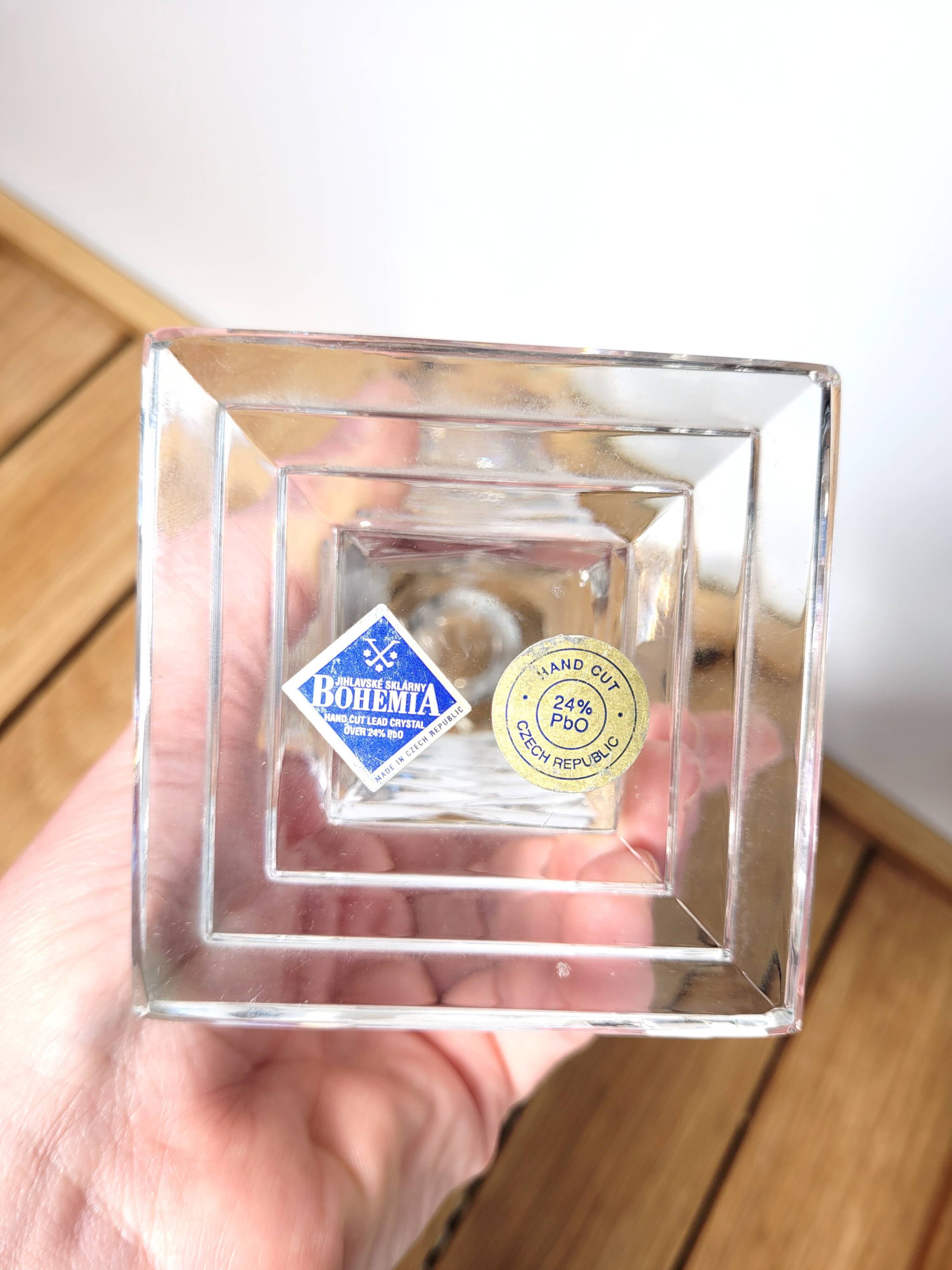 Bohemian crystal candle holder