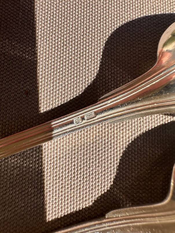 Small Spoons Charles Roux Paris in Silver-Plated Metal - Old Net Model