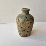 Vase with floral motif in enamelled ceramic - signed Suzanne Dauliach