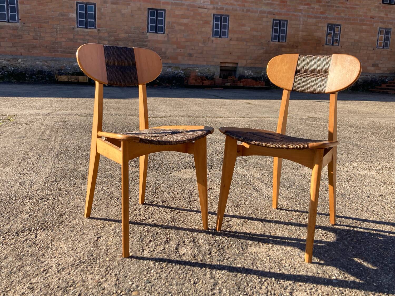 Pair of Roger Landault chairs for Sentou