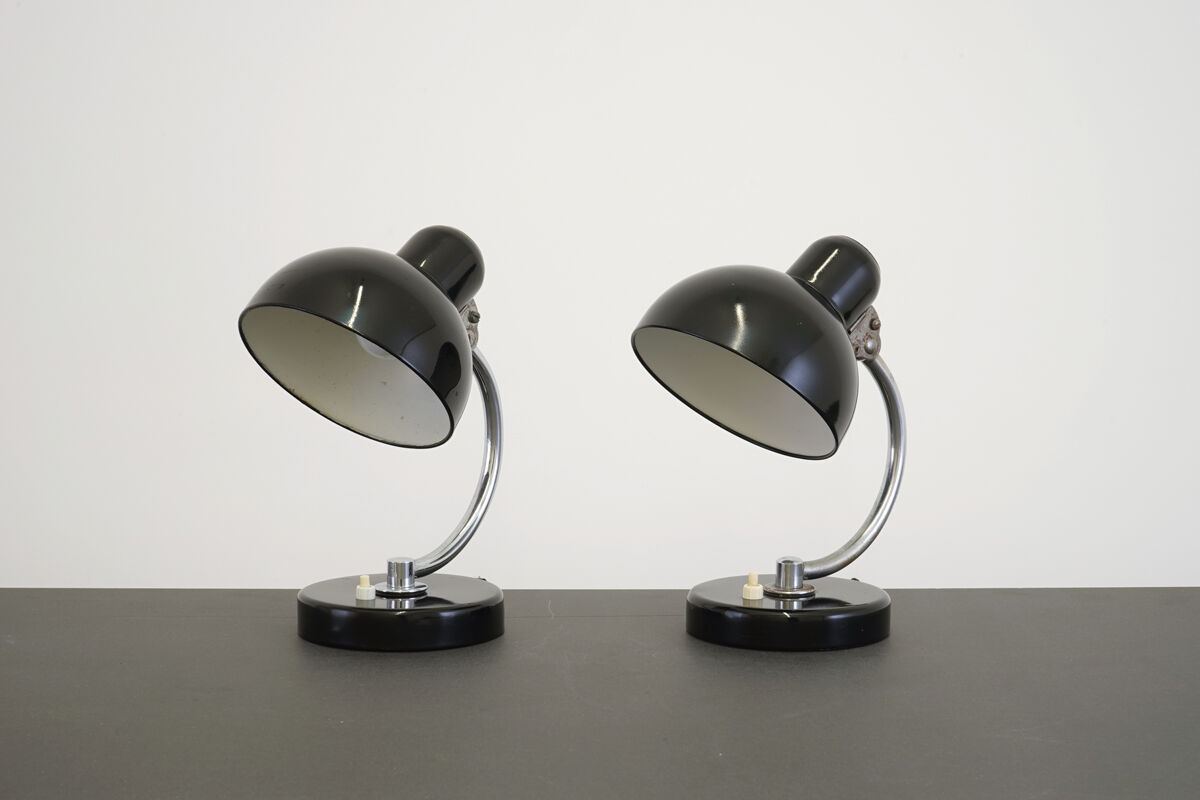 Pair of table lamps Model 6722 Christian Dell for Kaiser Idell