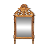 Louis XVI style giltwood pediment mirror