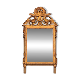 Louis XVI style giltwood pediment mirror