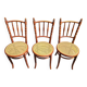 Set of 6 Fischel chairs in cane wood