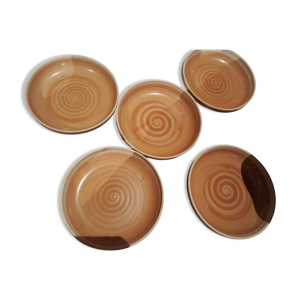 Lot de 5 assiettes véritable