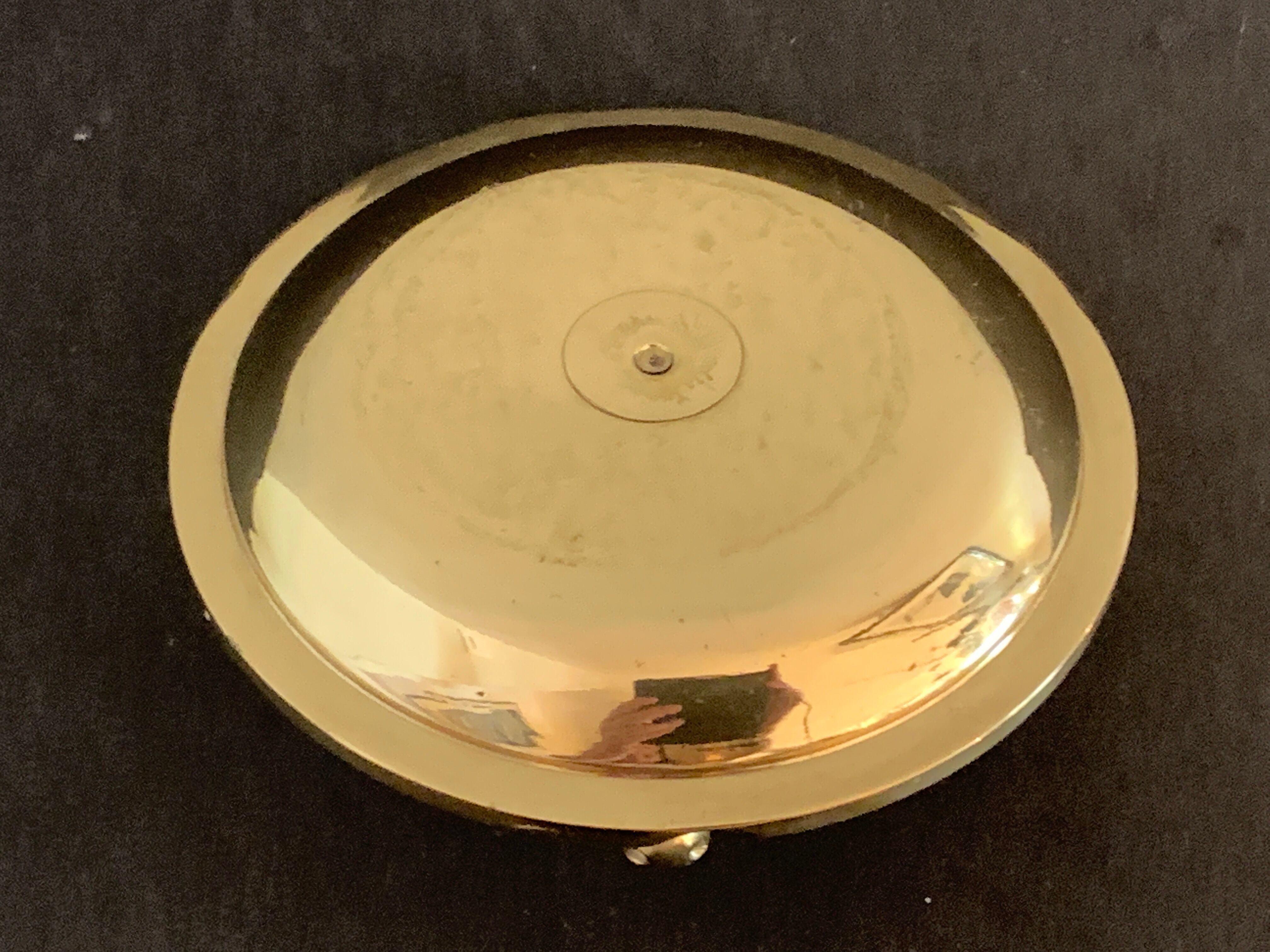 Horse-headed brass ashtray