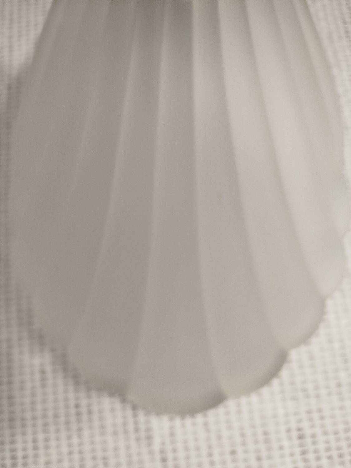 Pair of wall sconces shell lamps Art Deco frosted glass