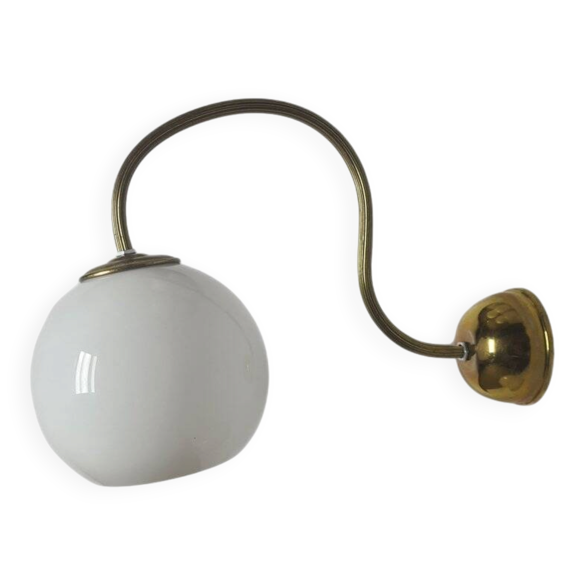 Art Deco metal wall lamp, Poland, 1950s