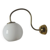 Art Deco metal wall lamp, Poland, 1950s
