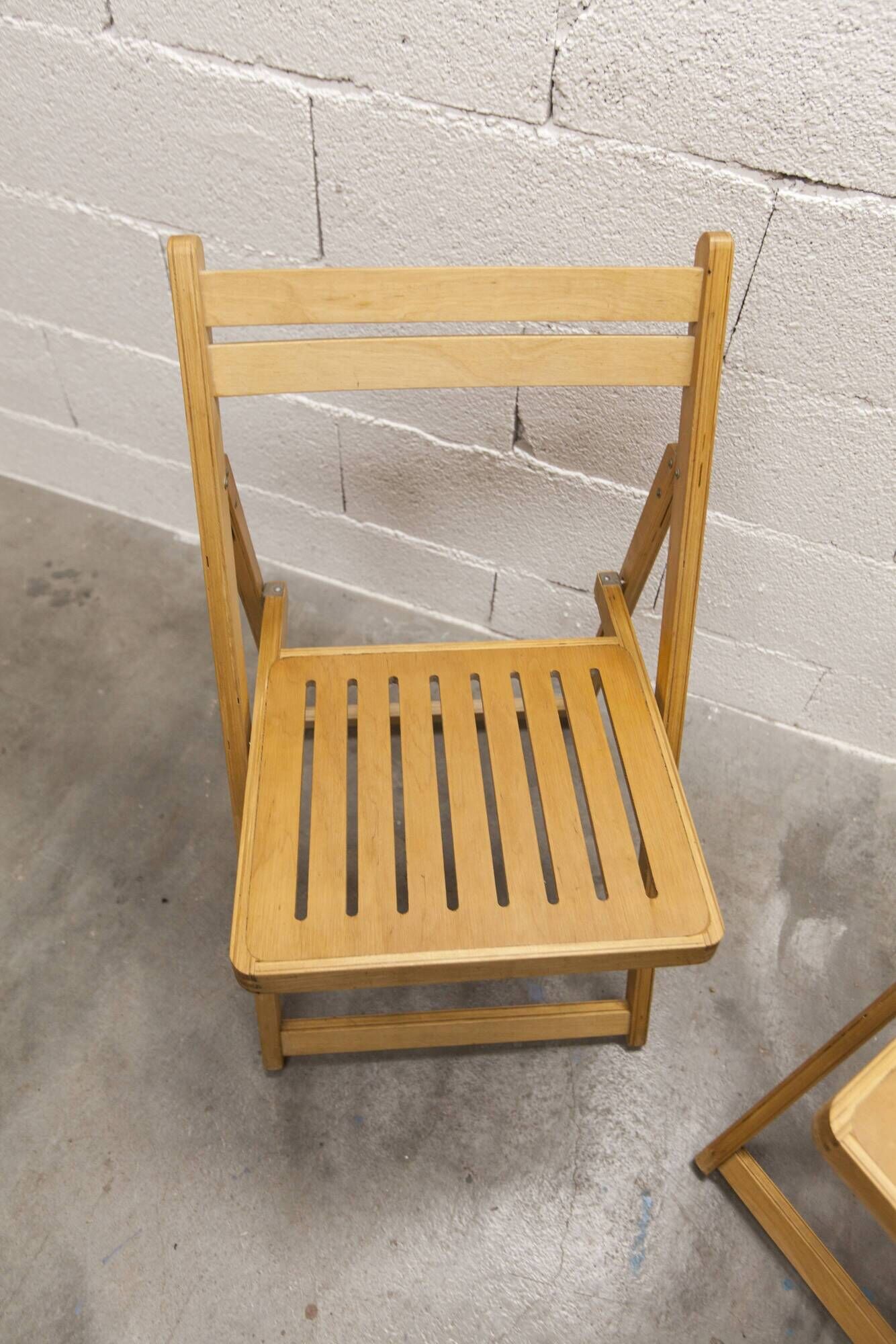 Paire de chaises pliantes Ikea 1970 couleur miel