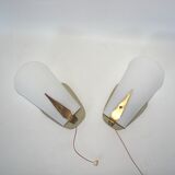 Pair of 50s modernist wall sconces