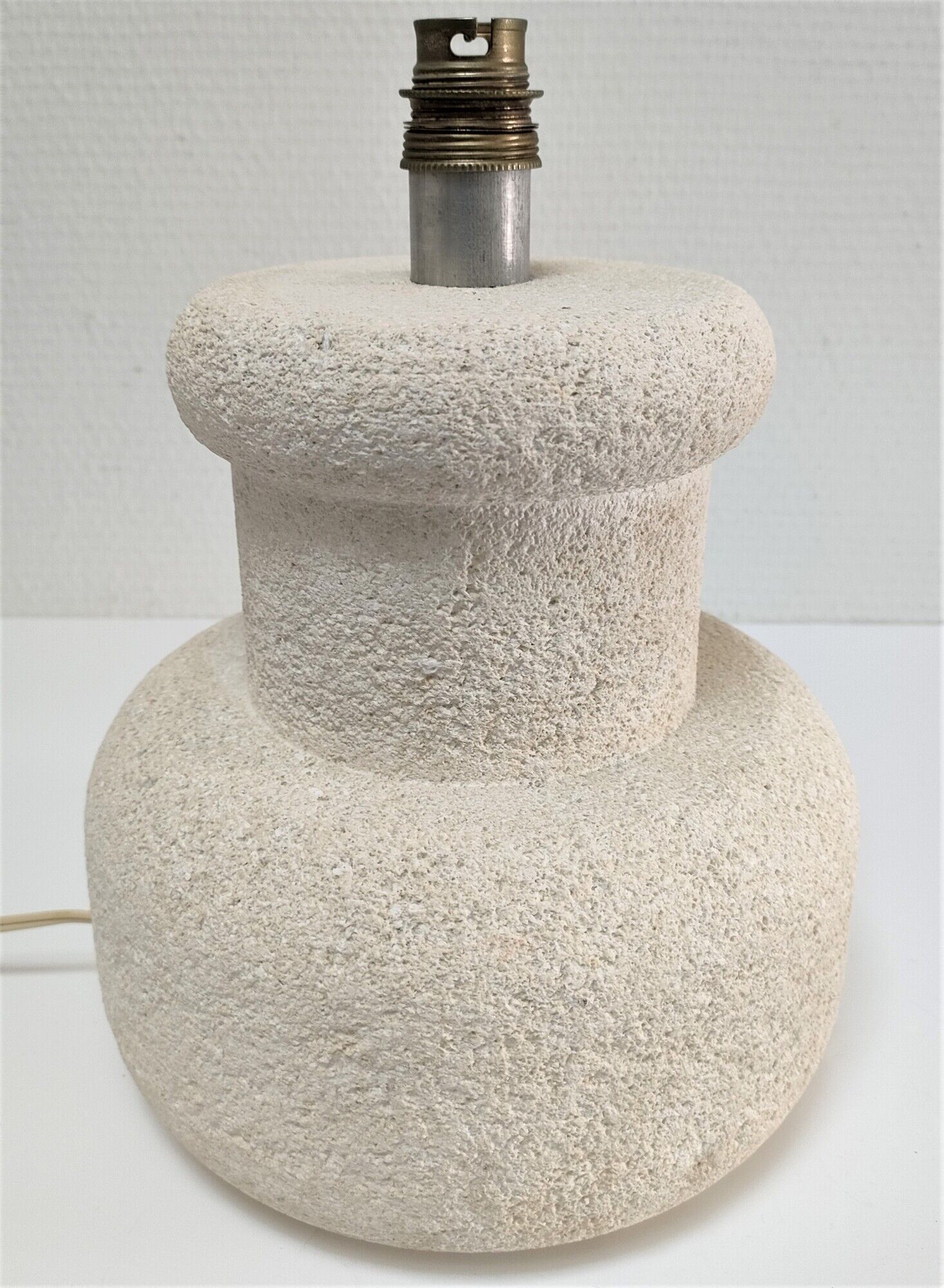 Sculptural lamp foot in natural stone design 70s