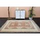 1970s Vintage Turkish Oushak Handmade Wool Cotton Brown Area Rug 166x242