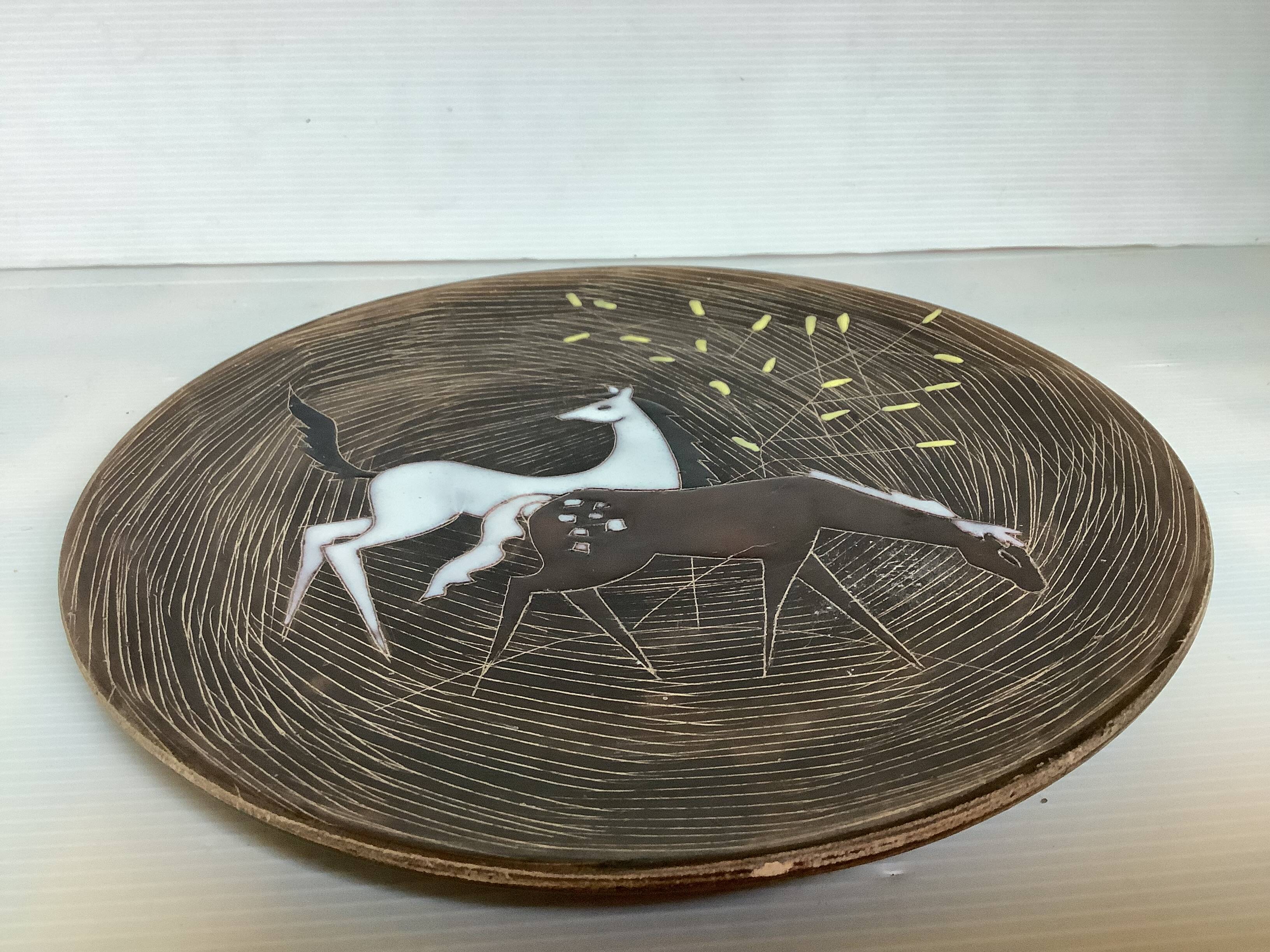 Chevaux Ruscha céramique mat et émaillée