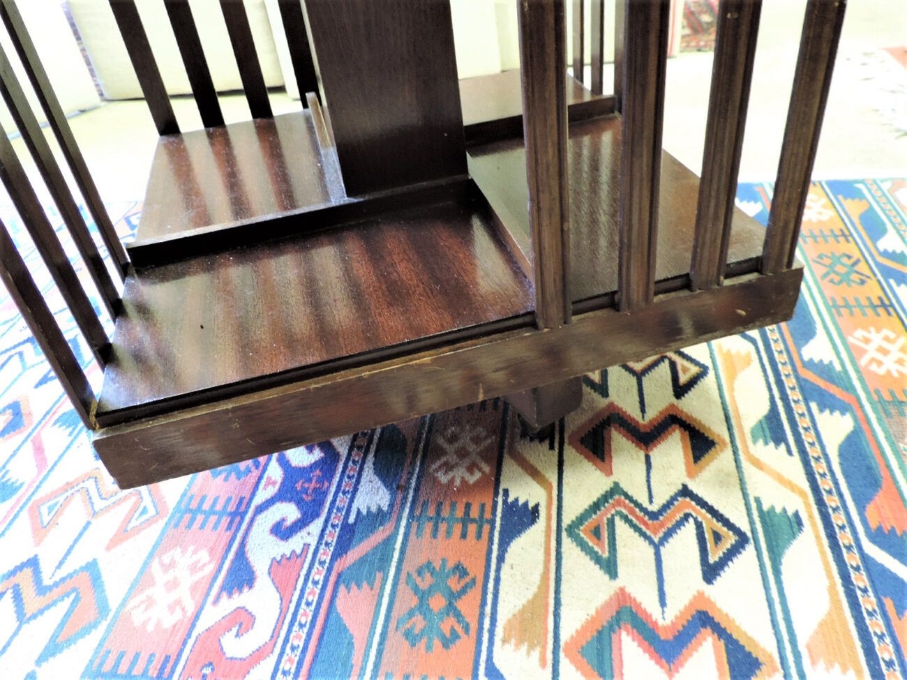 Mahogany revolving bookcase
