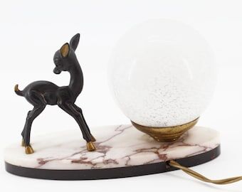 Art Deco fawn lamp