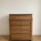 Antique wooden and marble dressing table with mirror.