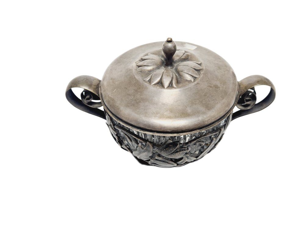 Art Deco sugar bowl from Hefra, Poland, 1970s