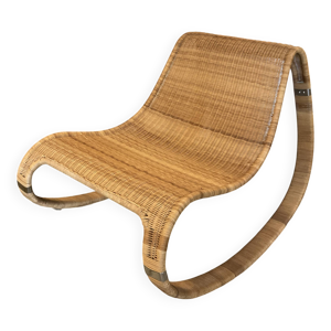 Fauteuil rotin vintage - design