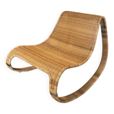 Fauteuil rotin vintage design