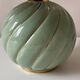 Vintage green ceramic lamp