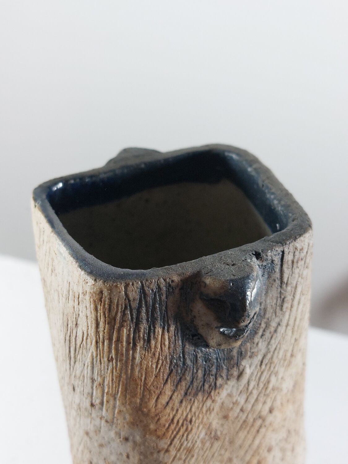 Vintage mid-century handmade ceramic vase