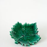 Green ceramic / slip pocket emptier, Leaf model, Clam Ceramics