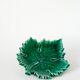 Green ceramic / slip pocket emptier, Leaf model, Clam Ceramics