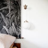 White opaline pendant lamp
