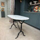 Bistro table in cast iron and marble