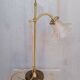 Tulip swan neck desk lamp in frosted glass