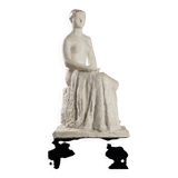 Gertrude Bret, Woman Sitting, 1900s, plaster sculpture