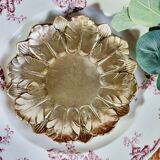 Set of 2 empty pocket gilded brass leaves