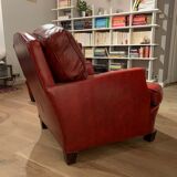 Pair of leather club chairs 30s