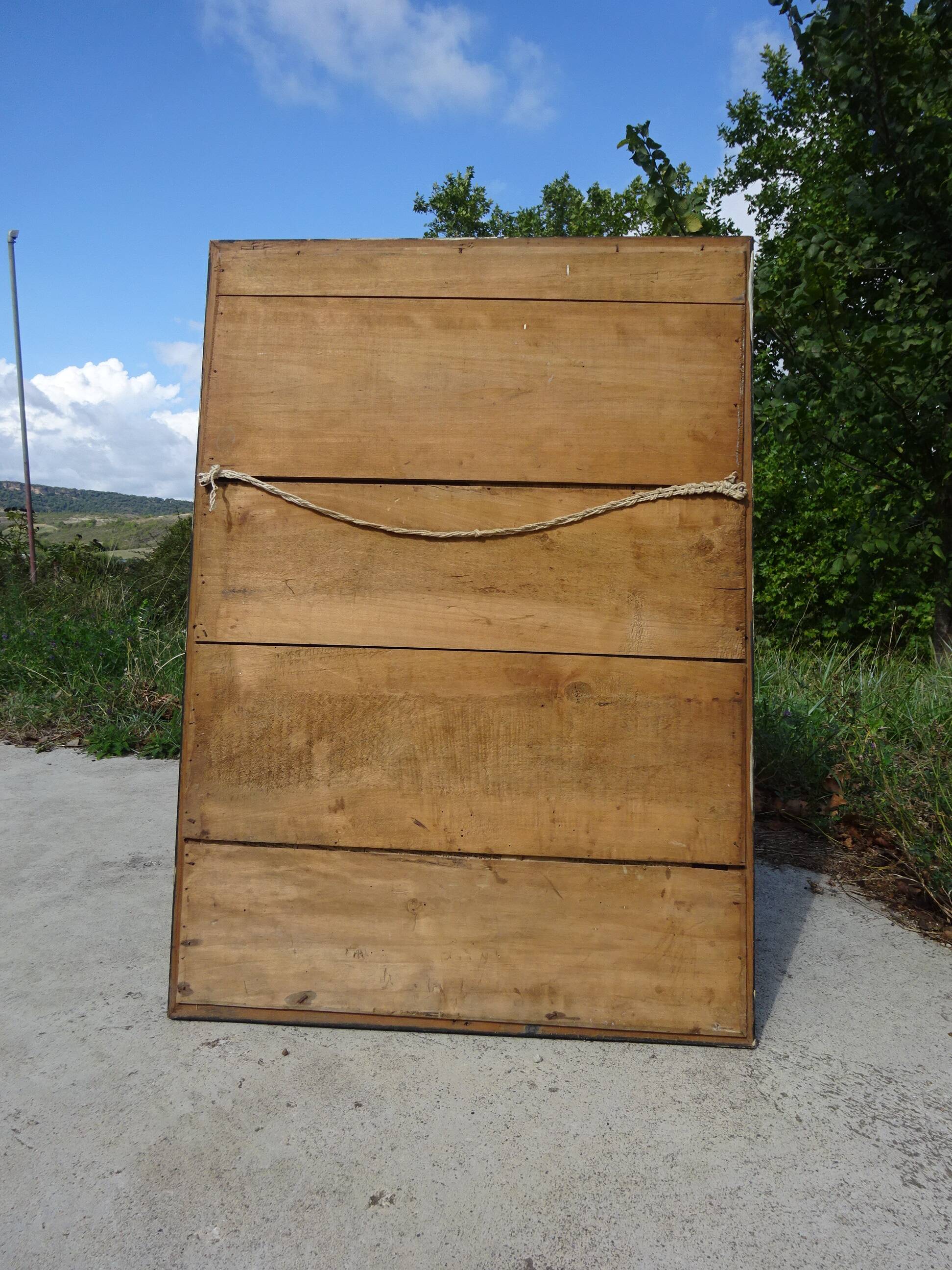 Black and gold mirror, vine leaves 63x88cm