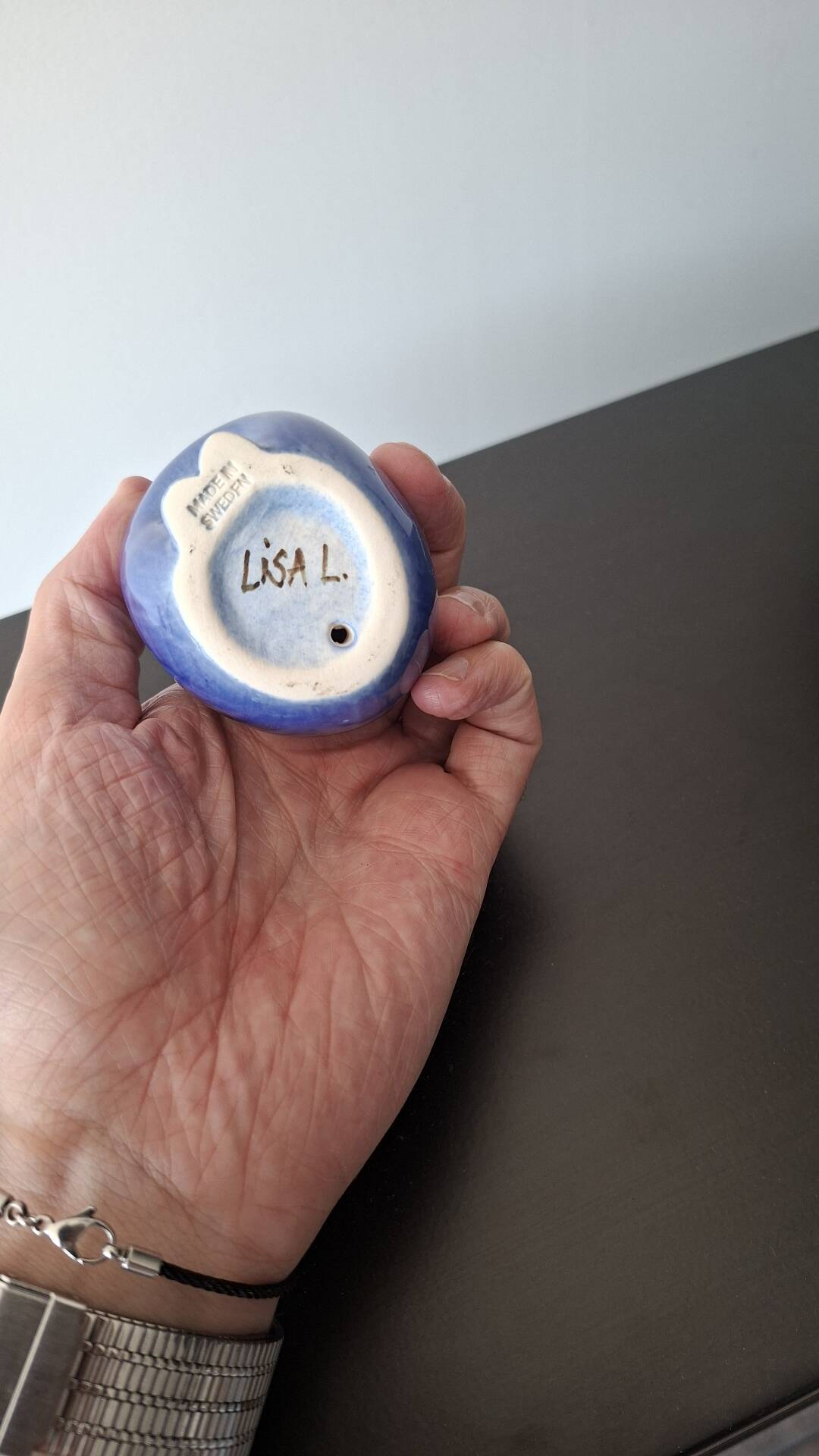 Ceramic cat mia cobalt blue lisa larson atelier gustavsberg