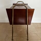 Travailleuse, meuble bar en bois