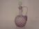 Italian Pink Bubble Glass Decanter with Stopper, 1960s