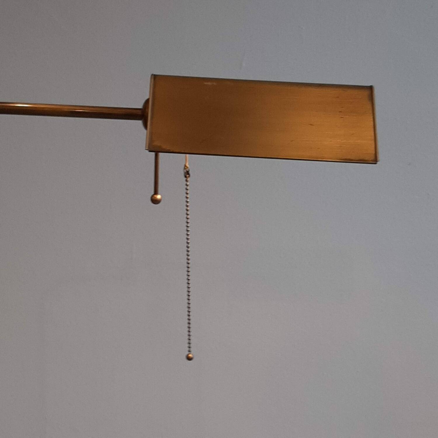 Vintage brass reading floor lamp