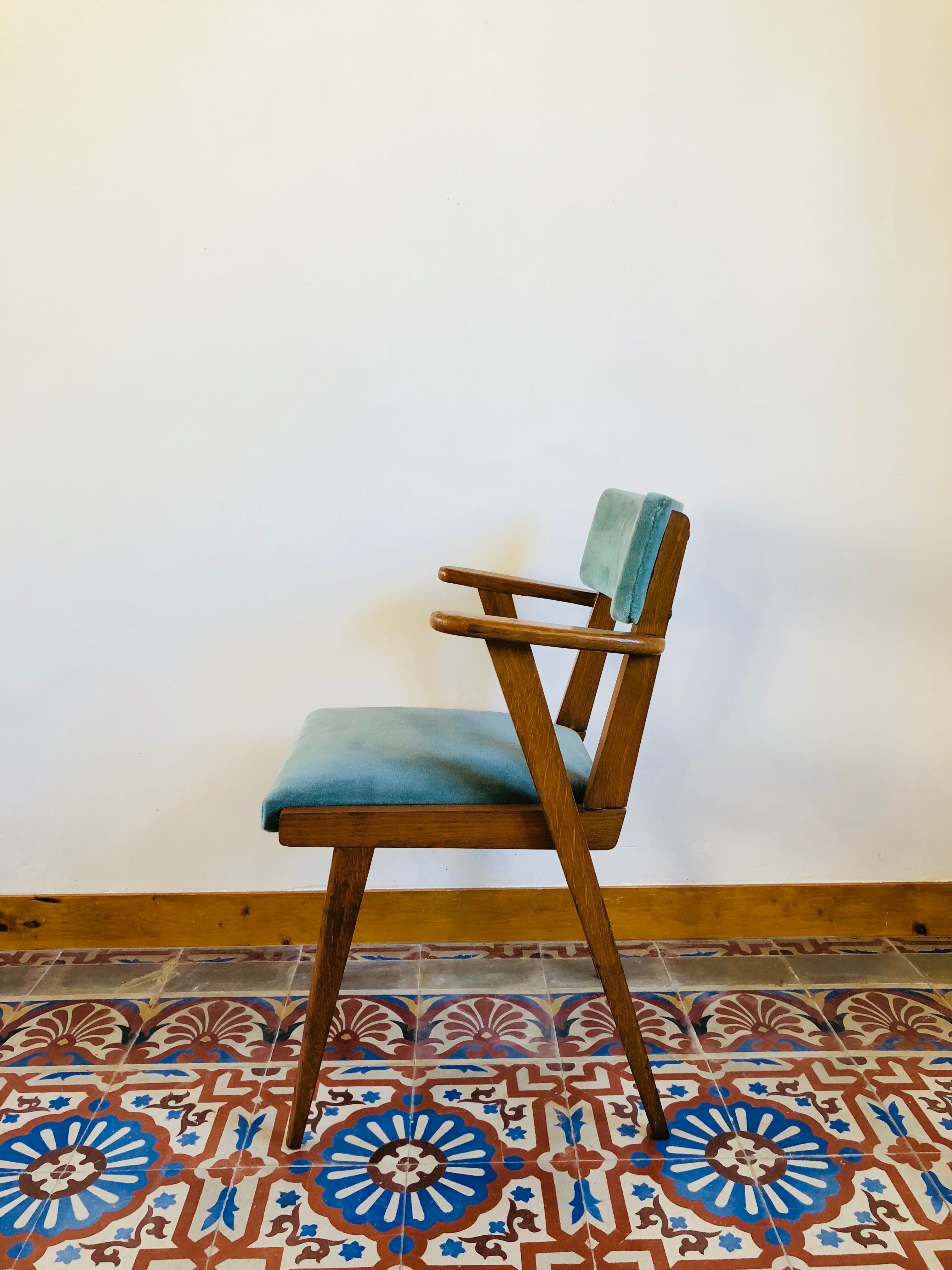 Velvet armchair 1960