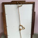 Rare striped Art Deco antique wooden mirror